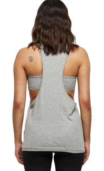 Débardeur ample gris femme