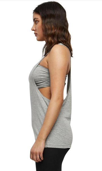 Débardeur ample gris femme