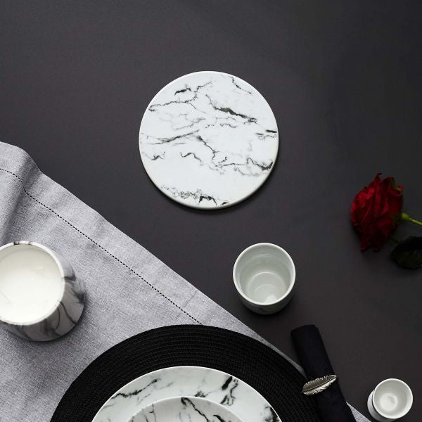 Dessous de plat 18 cm Home Deco Factory effet marbre en porcelaine