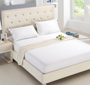 Drap-housse Alkmaar blanc 180×200×37 cm – 100 % coton