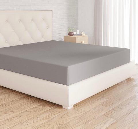 Drap-housse Mórico gris 180×200×7 cm – 100 % coton