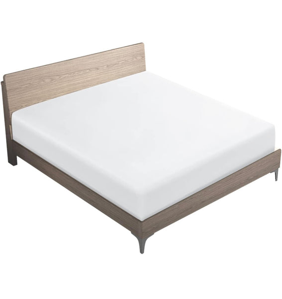 Drap-housse blanc 140×190 cm +25 cm – 57 fils – 100 % coton