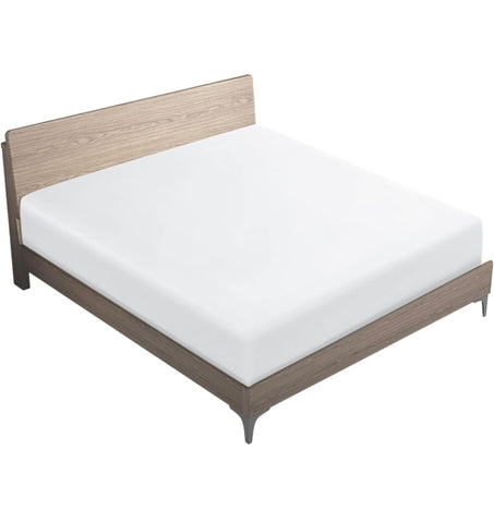 Drap-housse blanc 140×190 cm +25 cm – 57 fils – 100 % coton