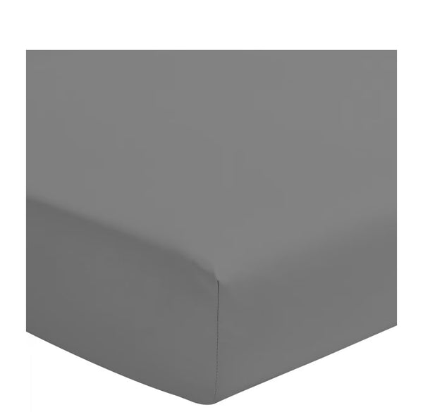 Drap-housse Décor de Maison 140×190 cm – Gris foncé – 57 fils – 100 % coton