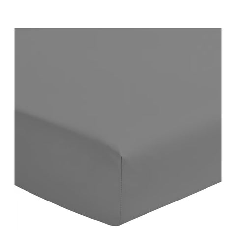 Drap-housse Décor de Maison 140×190 cm – Gris foncé – 57 fils – 100 % coton