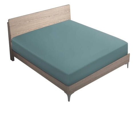 Drap-housse vert 140×190 cm +25 cm – 57 fils – 100 % coton