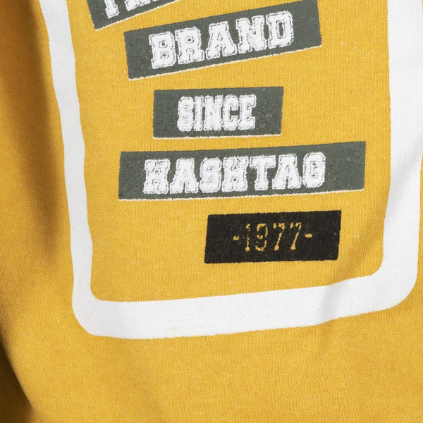 Ensemble pull + doudoune sans manche Hashtag jaune/gris Garçon