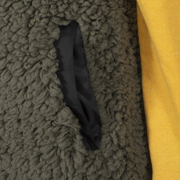Ensemble pull + doudoune sans manche Hashtag jaune/gris Garçon