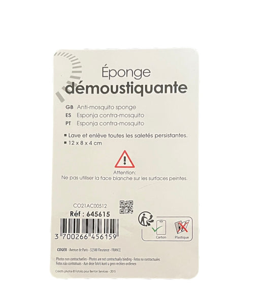 Éponge démoustiquante Turbocar – 12 x 8 x 4 cm