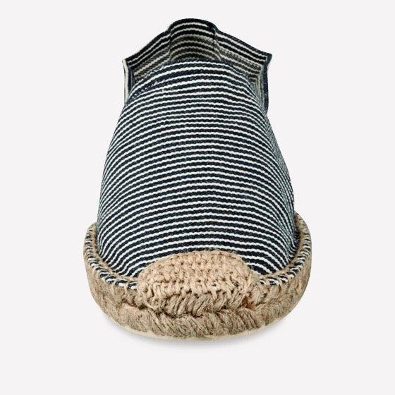Espadrille Diegos Noir Blanc Rayure Unisexe
