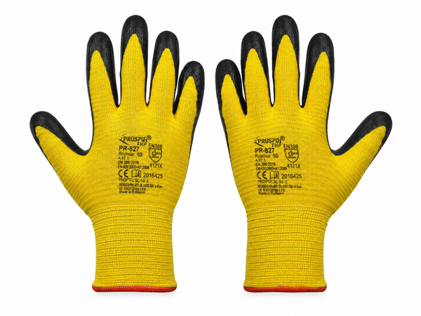 Gants de protection Pruspol jaune et noir
