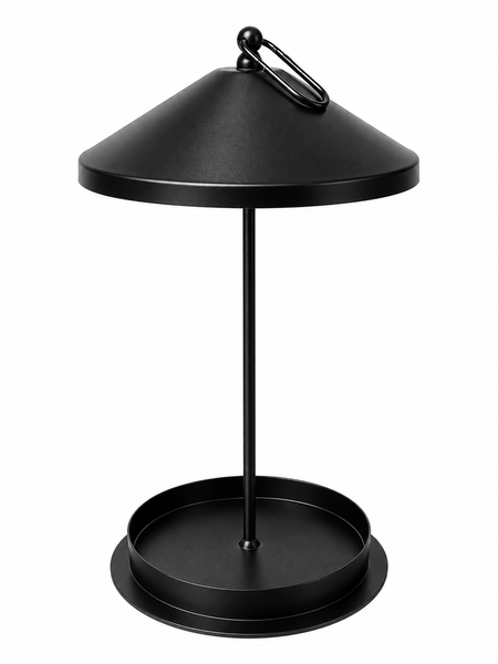 Mangeoire oiseaux à suspendre noir 28 cm H-15 cm de diamètre