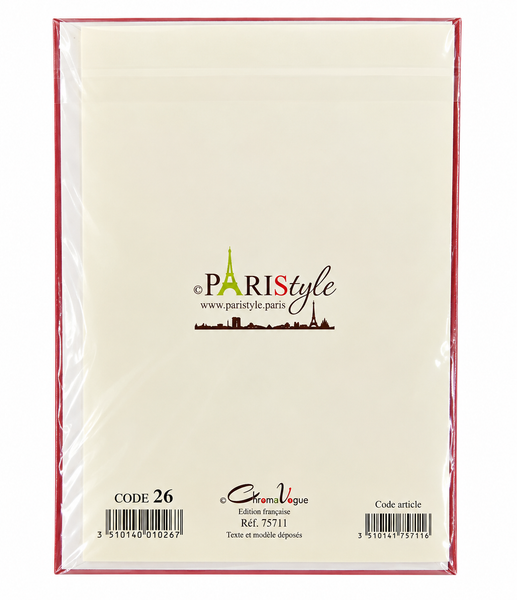 Carte de voeux Bonne Année Paristyle Chromo Vogue