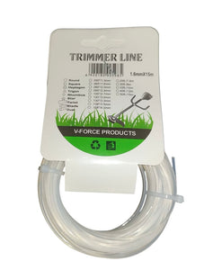 Fil de débroussailleuse nylon blanc 1.6mm × 15m