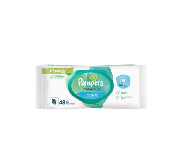 Pampers lingettes harmonie aqua 48 lingettes