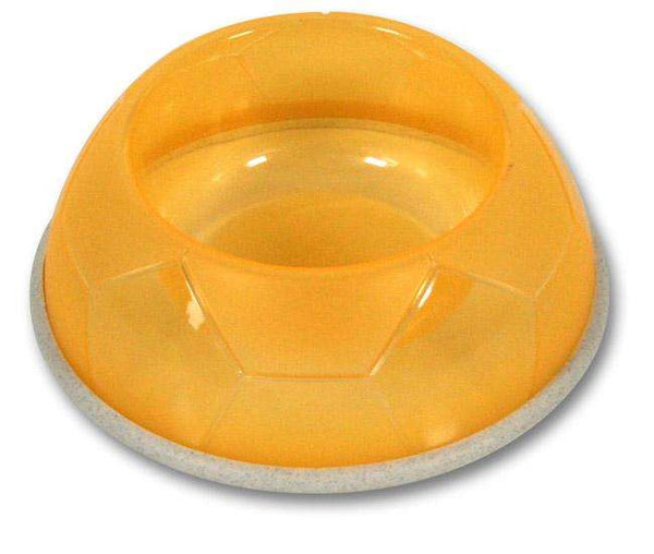 Gamelle chat/chien transparente orange forme ballon – 17 cm