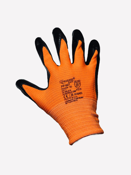 Gants de protection Pruspol orange et noir