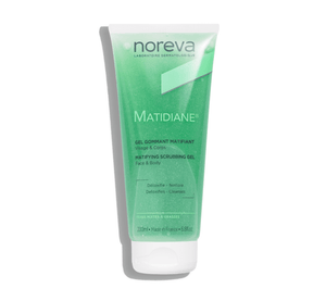 Gel gommant matifiant Norvea – Visage et corps – 200 ml – Peaux grasses & acnéiques