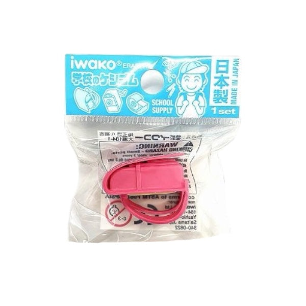 Gomme cartable rose Iwako