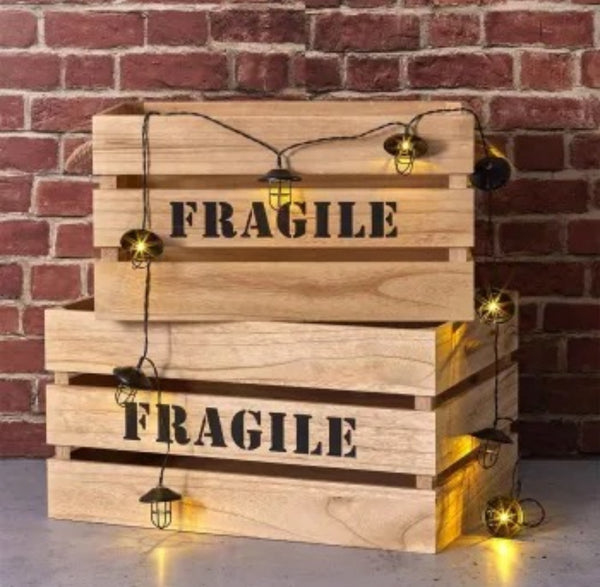 Guirlande Lumineuse Home Deco factory 10 LED "Lanterne" 192cm Noir