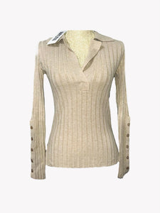 Haut manches longues Amy Lynn marron femme