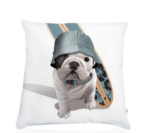 Housse de coussin Téo Jasmin 40x40 cm Bulldog surf