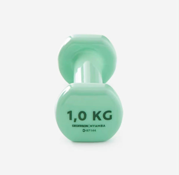X2 haltères Domyos fitness 1 kg vert clair