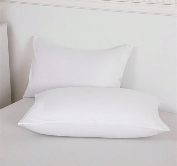 X2 taies d’oreiller blanches 50×70 cm – 57 fils – 100 % coton