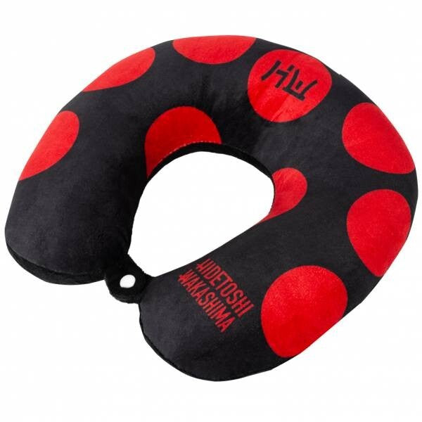 Oreiller cervical HIDETOSHI WAKASHIMA "Fly Shizuoka" noir-rouge