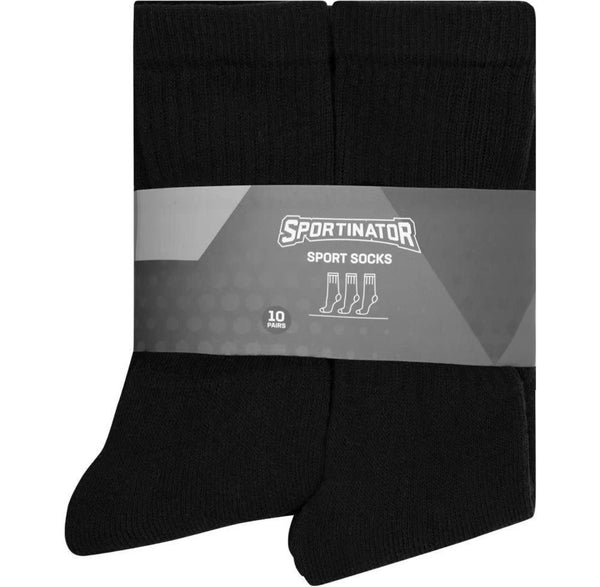 X10 Chaussettes Sportinator de sport noir