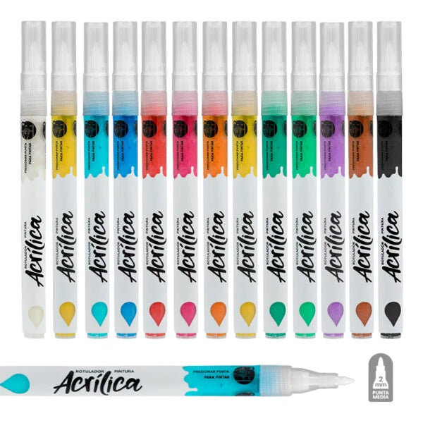 X12 marqueurs de peinture acrylique multisurfaces – Starplast