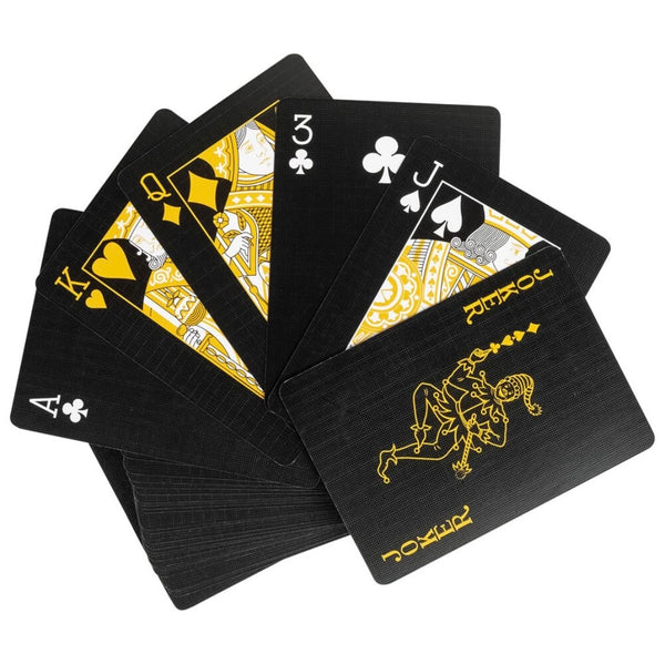 Jeux de Cartes Classique Noir Chien Bulldog (Resistant a l'eau et aux taches)