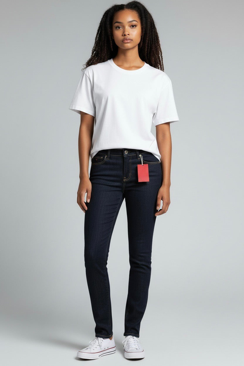 Jean Esprit New York mid skinny bleu femme