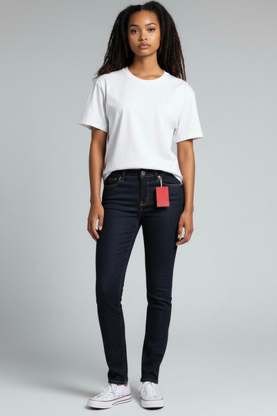 Jean Esprit New York mid skinny bleu femme