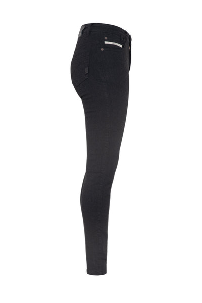 Jean moto Ruby Monolayer slim-fit noir femme