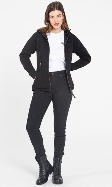 Jean moto Ruby Monolayer slim-fit noir femme