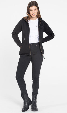 Jean moto Ruby Monolayer slim-fit noir femme