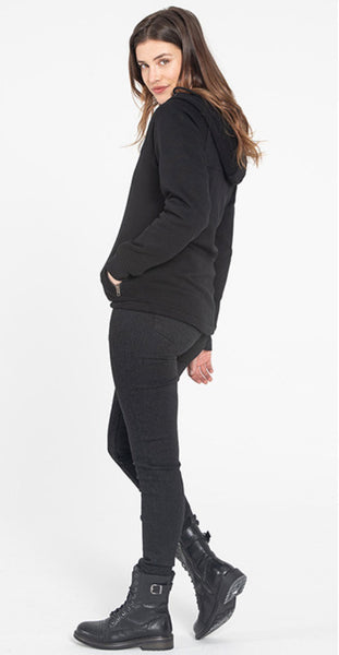 Jean moto Ruby Monolayer slim-fit noir femme