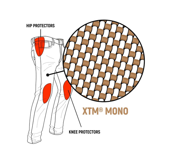 Jean moto Ruby Monolayer slim-fit noir femme