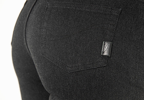 Jean moto Ruby Monolayer slim-fit noir femme