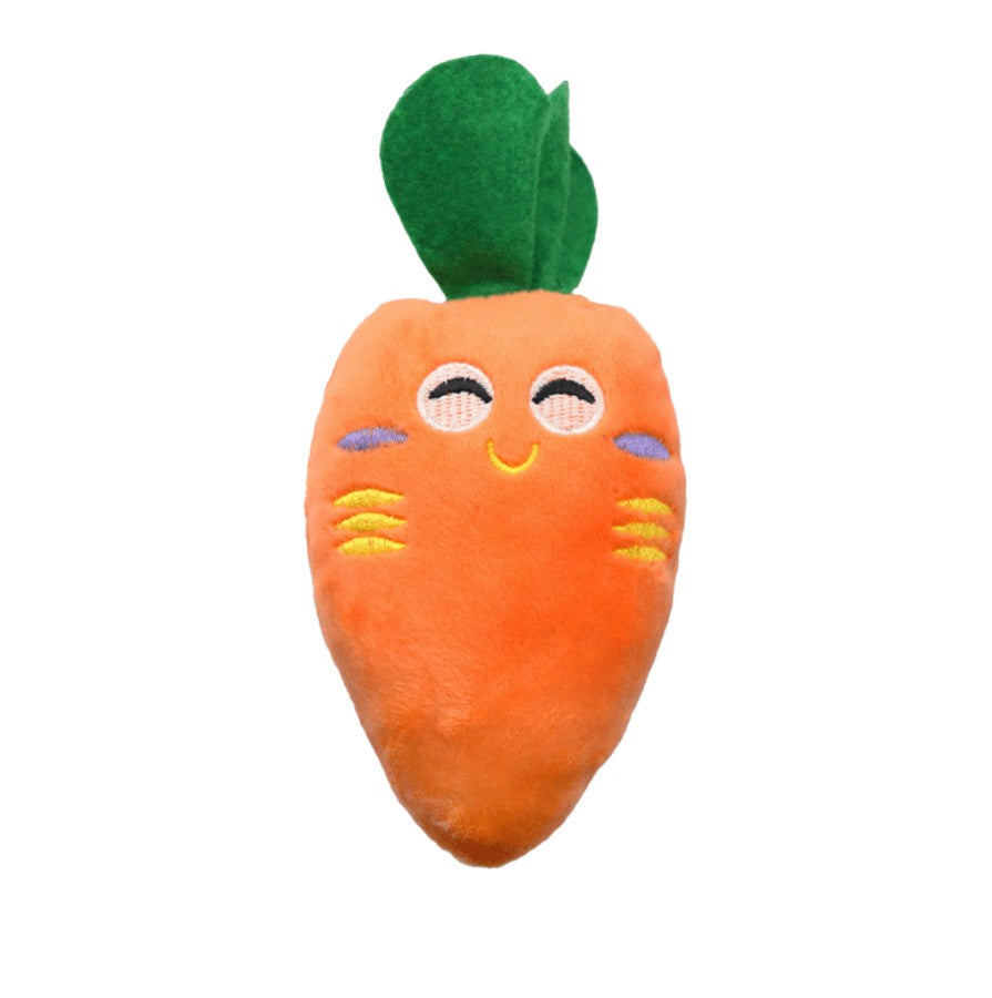 Jouet peluche carotte pour chien avec couineur - 23 cm