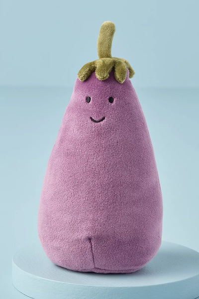 Jouet peluche aubergine pour chien avec couineur - 19 cm