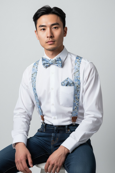 Kit Accessoire Bayard Bleu Floral Homme