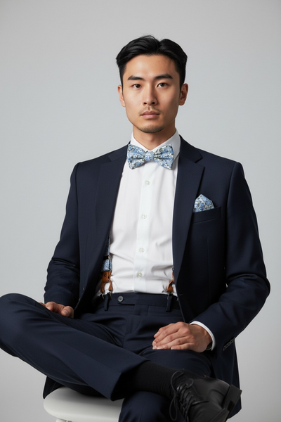 Kit Accessoire Bayard Bleu Floral Homme