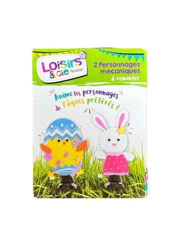 Kit mécanique à créer et à remonter – Lapin et poussin – Loisirs & Cie Roland