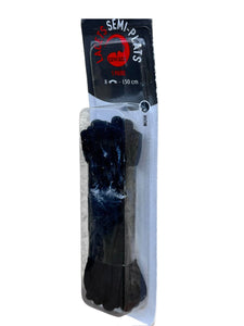 Lacets semi-plats Tawata noir – 100% polyester