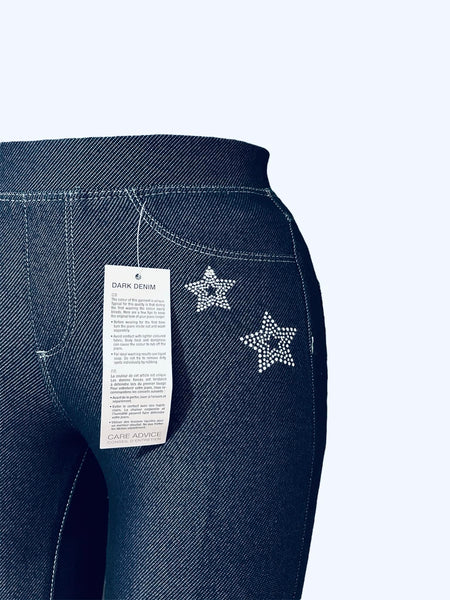 Legging fit Stooker Boys & Girls Léa bleu marine motif étoile fille