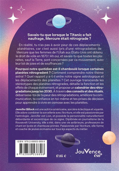 Livre Planètes rétrogrades : Le guide indispensable pour survivre, quel que soit l'alignement des planètes Jennifer Billock