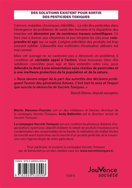 Livre Secrets toxiques : Faire face ensemble au scandale des pesticides