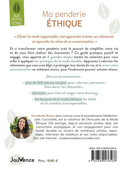 Livre Ma penderie éthique Une garde-robe consciente et responsable Annabelle Boyer